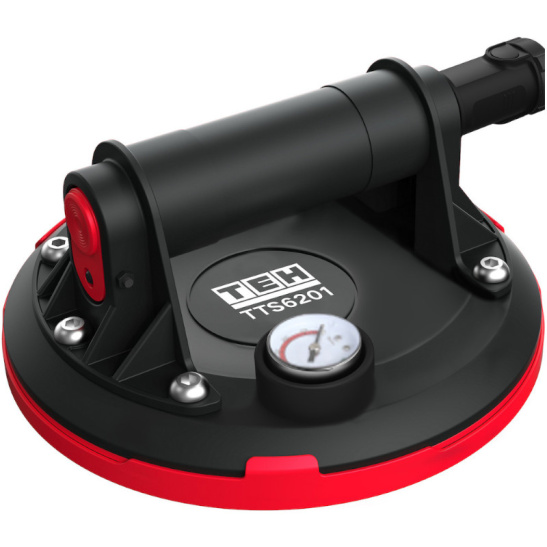 Вакуумная присоска с манометром TEH TTS6201 для перемещения стекла, керамической плитки, каменные и мраморные плиты и другие гладкие материалы
