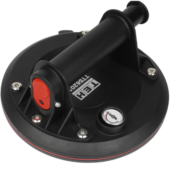 Вакуумная присоска с манометром TEH TTS6201 для перемещения стекла, керамической плитки, каменные и мраморные плиты и другие гладкие материалы