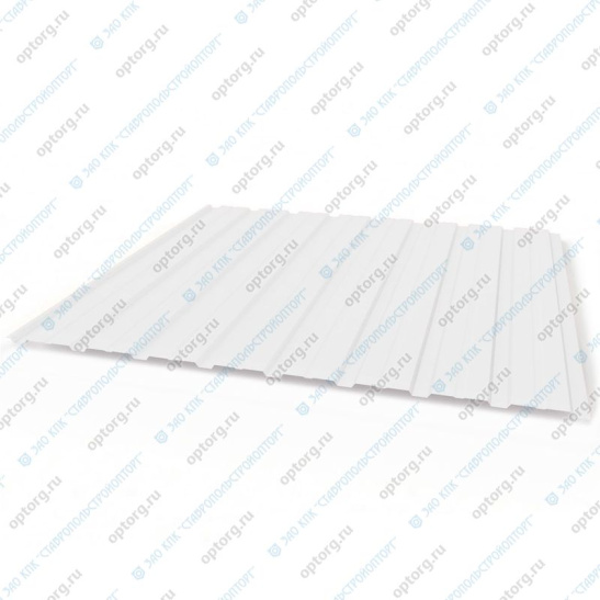Профнастил ЛКПОЦ C8 0,45 мм, 1,150(1,200)x2,0 м, RAL 9003 (сигнальный белый), ТУ 5285-002-37144780-2012
