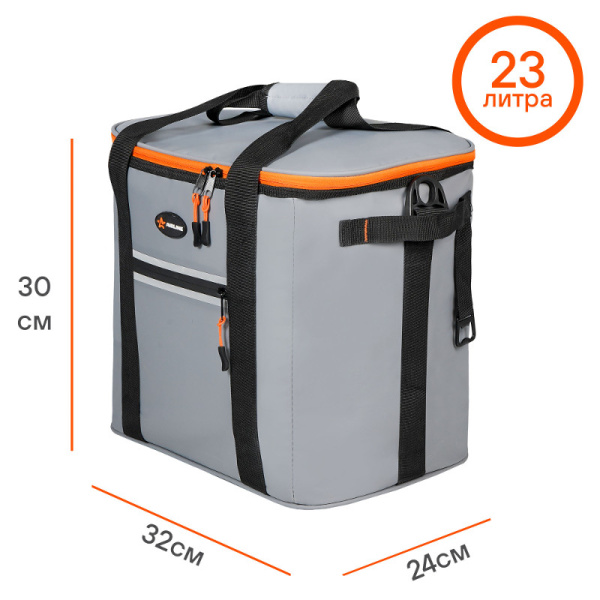 * Термосумка изотермическая ПИКНИК (23 л.) сохранение холода/тепла (32х30х24), водонепроницаемая, "сумка-холодильник" "ADCB007" ("AIRLINE") 