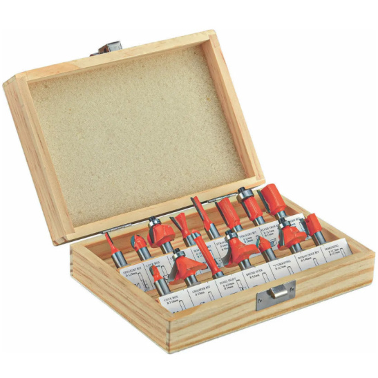 Набор фрез по дереву P.I.T. 15 шт(ACTW09-015X)