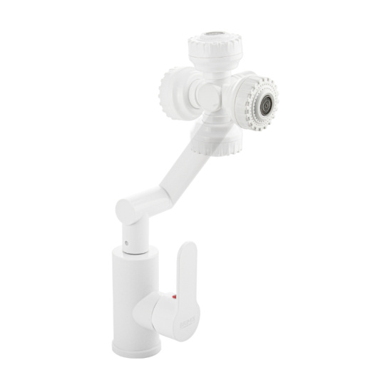 Смеситель для мойки однорычажный с высоким изливом, белый, 5904, BRIMIX, Санакс