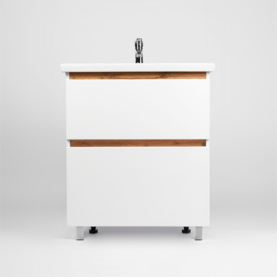 Комплект "Мальта 80 (арт. VMAL80CO-T2Y)" (тумба+умывальник COMO 80) 820x760x425 мм, пленка ПВХ, белый