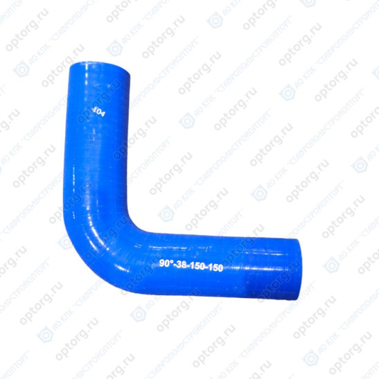 Патрубок универсальный силиконовый угловой 90°, d-38, L 150х150, 4 нити, стенка 5 мм, (CARUM)
