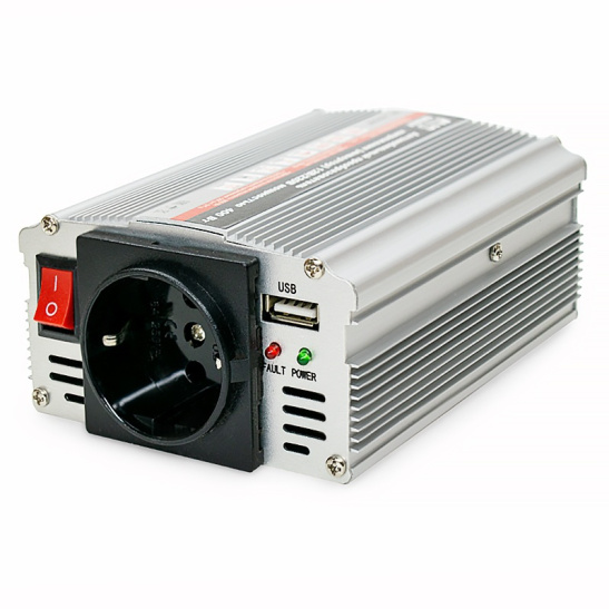 Преобразователь напряжения (12/220 В.) 400 Вт. (пиковая 800 Вт.) + USB ("AVS-400W") ("AVS") (инвертор DC/AC) 12 в 220 (A80684S)