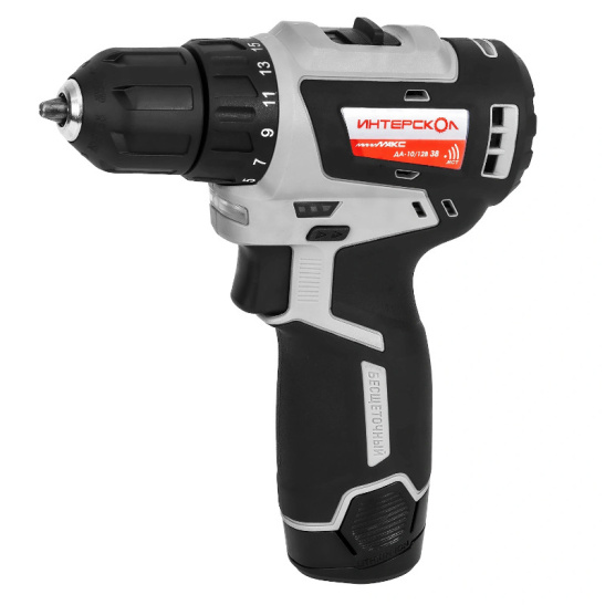 ДРЕЛЬ-шуруповерт бесщеточный аккум-Li-ion ДА-10/12В 38Н/м  МиниМакс, 2акк 2,5 А/ч,кейс Интерскол, арт 757.2.2.45