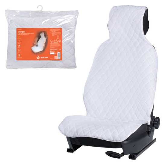 * Накидка на сиденье из искусственного меха, белая с коротким ворсом ("AIRLINE") (AFC-A-03)