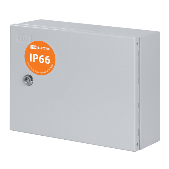 Корпус металлический TDM ЩРН-12 серый IP66 265х330х120 мм (SQ0905-0070)