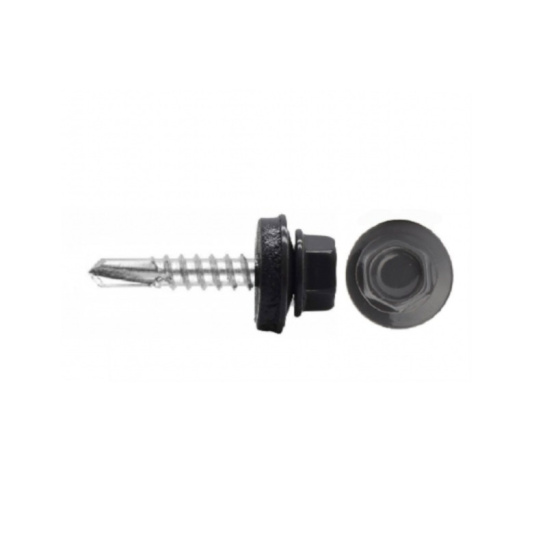 САМОРЕЗЫ ОКРАШ. RAL-7024 ДЛЯ КРОВЛИ 5,5*25  -250шт