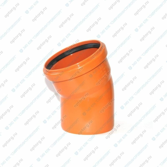 Отвод ПП для наружной канализации D=200 мм, угол 45°, Flextron, г. Москва, Россия