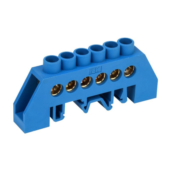 Шина N "ноль" в комб. DIN-изоляторе типа "Стойка" ШНИ-8х12-6-КС-С IEK (YNN10-812-6DP-K07)