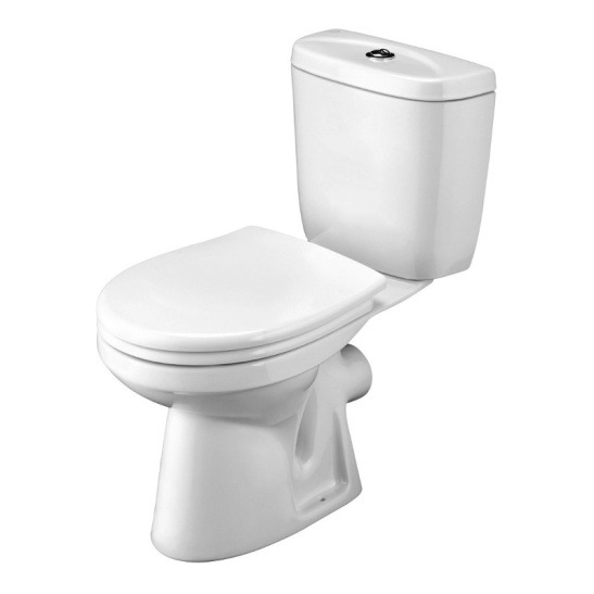 Унитаз-компакт Santek Анимо, 1WH302132, горизонтальный выпуск, двухрежимная арматура, нижний  подвод, сиденье