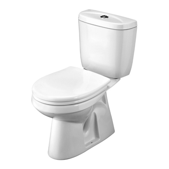 Унитаз-компакт Santek Анимо, 1WH302133, вертикальный выпуск, однорежимная арматура, нижний  подвод, сиденье