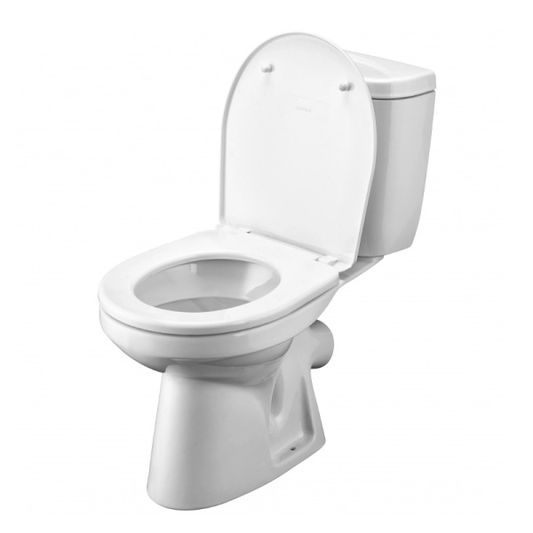 Унитаз-компакт Santek Анимо Эконом, 1WH110032, косой выпуск, однорежимная арматура, нижний  подвод, сиденье п/п
