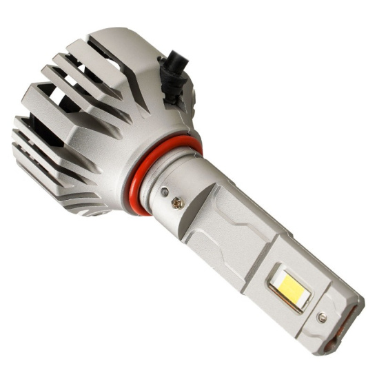 Автолампы LED Н11, Н8 (12/24В., к-т 2 шт.) (серия PRO) светодиодные, с вентилятором и радиатором, CANBUS, тип оптики: Рефлектор, Линза (50Вт., 4600Лм., 6000К белый) ("AIRLINE") (AEAR211)