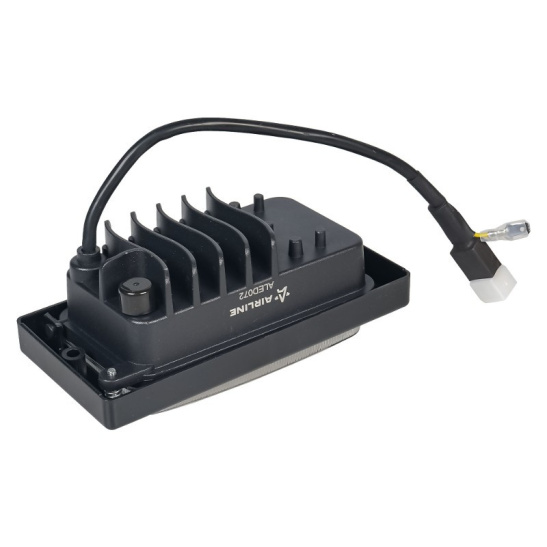 Фары светодиодные PRO (к-т 2 шт.), линзы (12/24В.) регулируемая световая граница, белый, ободок ДХО, IP67,  41Вт.  ВАЗ  2110, 2112, 2114, 2115,  КАМАЗ ("AIRLINE") ("ALED072") 