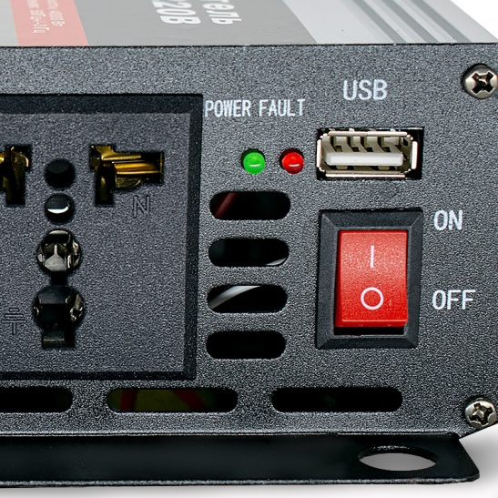 .Преобразователь напряжения (12/220 В.) 2000 Вт. (пиковая 4000Вт.) + USB ("AVS-2000W") ("AVS") (инвертор DC/AC) 12 в 220 (A78003S)