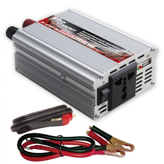 * Преобразователь напряжения (24/220 В.) 600 Вт. (пиковая 1200 Вт.) + USB ("AVS-600W") ("AVS") (инвертор DC/AC) 24 в 220 (A07044S)