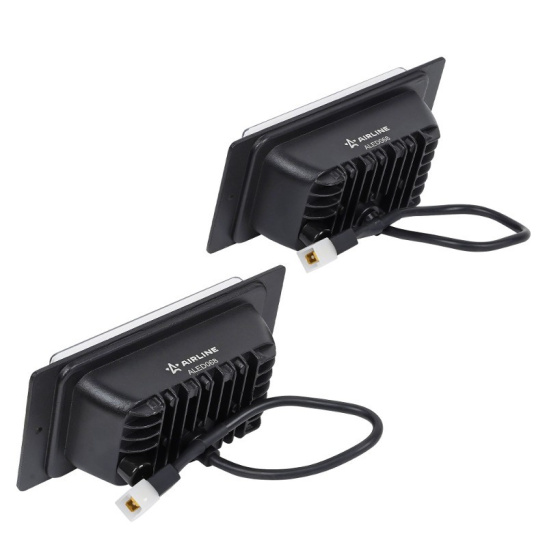 Фары светодиодные (к-т 2 шт.), линзы (12/24В.) четкая световая граница, белый, IP67, 48Вт. (ВАЗ  2110, 2112, 2114, 2115,  КАМАЗ ("AIRLINE") ("ALED068") 