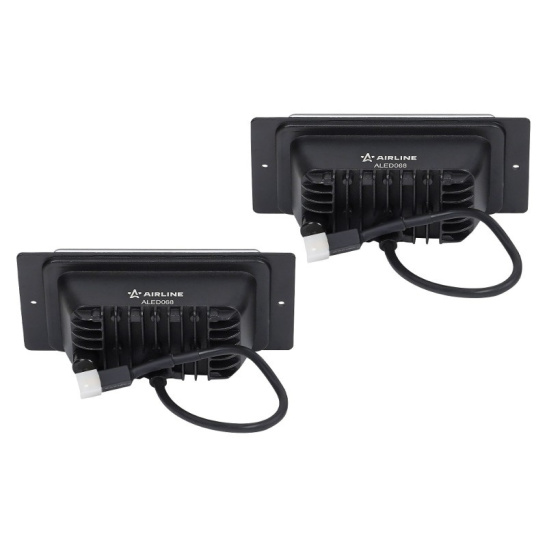 Фары светодиодные (к-т 2 шт.), линзы (12/24В.) четкая световая граница, белый, IP67, 48Вт. (ВАЗ  2110, 2112, 2114, 2115,  КАМАЗ ("AIRLINE") ("ALED068") 