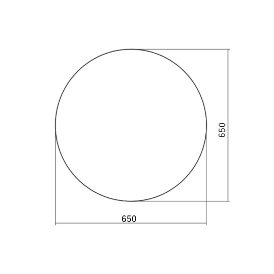 Зеркало "Круг" 650 мм, арт. ФР-00002143, г. Нижний Новгород, Россия