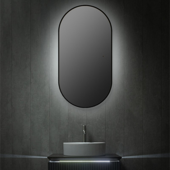 Зеркало "Viva - BLACK гор/верт" 550x1050 мм, с подсветкой, датчик на движение, арт. LED-00002689, г. Нижний Новгород, Россия