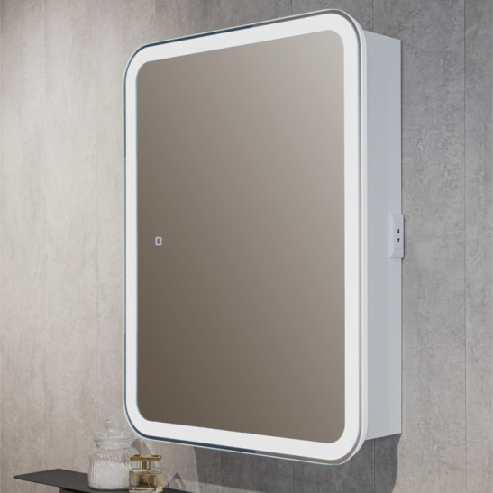 Зеркало "шкаф Фиджи Flip 60" 600x800 мм, с подсветкой, сенсорный выключатель, арт. LED-00002472, г. Нижний Новгород, Россия
