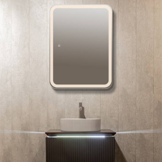 Зеркало "шкаф Фиджи Flip 60" 600x800 мм, с подсветкой, сенсорный выключатель, арт. LED-00002472, г. Нижний Новгород, Россия