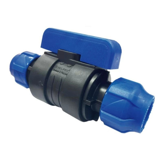 Кран шаровый компрессионный муфта/муфта 90x90 Valfex, Россия