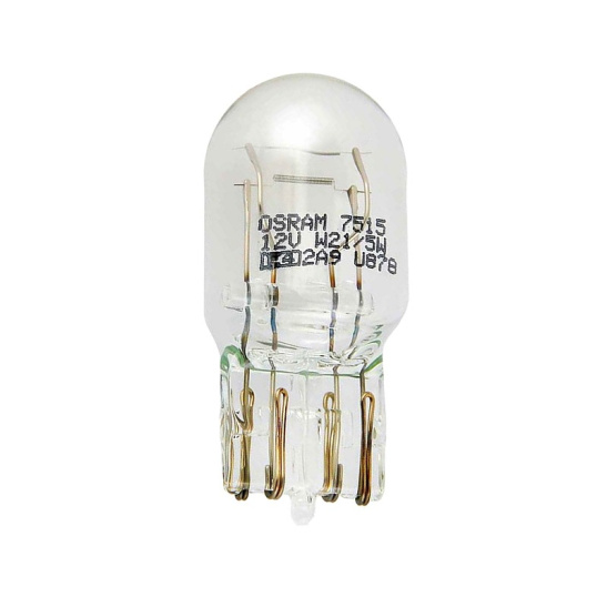 ЛАМПА (А12-21+5) б/ц (P21/5W 12V "OSRAM" 7515) БЕСЦОКОЛЬНАЯ ГАБАРИТОВ, СТОП-СИГНАЛОВ 12В