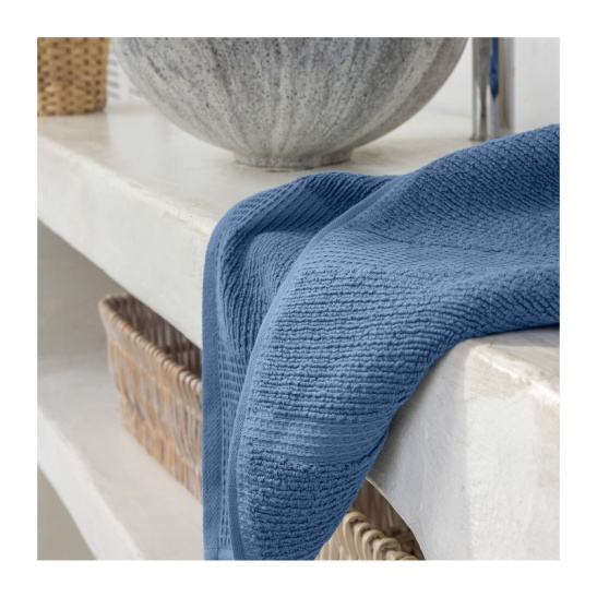 Полотенце махровое Verossa "Wave Texture" 50*90см цв.синий деним