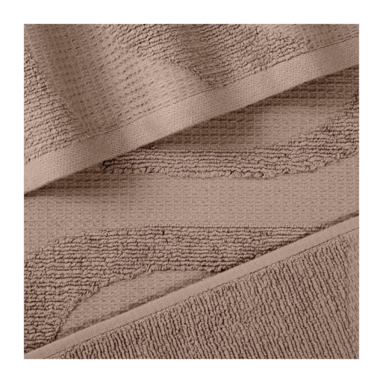 Полотенце махровое Verossa "Wave Texture" 50*90см цв.молочный шоколад
