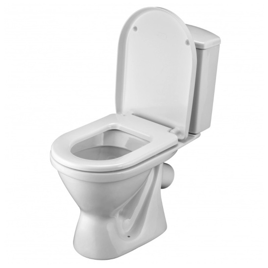 Унитаз-компакт Santek Алькор, 1WH302140, косой выпуск, двухрежимная арматура, нижний  подвод, сиденье дюропласт