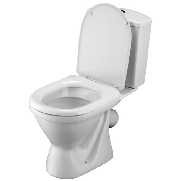 Унитаз-компакт Santek Алькор Эконом, 1WH302196, косой выпуск, двухрежимная арматура, нижний  подвод, сиденье п/п