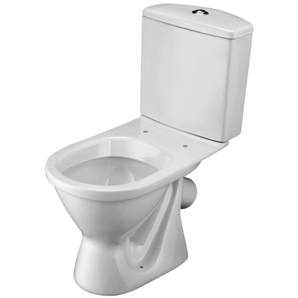 Унитаз-компакт Santek Алькор Эконом, 1WH302196, косой выпуск, двухрежимная арматура, нижний  подвод, сиденье п/п