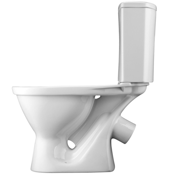 Унитаз-компакт Santek Алькор Эконом, 1WH302196, косой выпуск, двухрежимная арматура, нижний  подвод, сиденье п/п