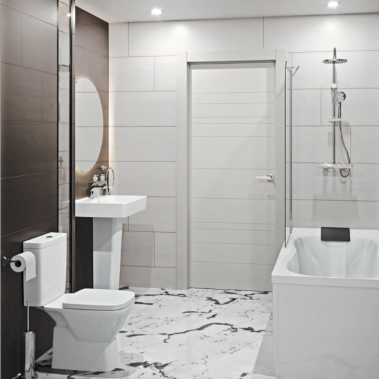 Унитаз-компакт Santek Нео, 1WH302194, горизонтальный выпуск, двухрежимная  арматура OLIVEIRA, нижний  подвод, сиденье с микролифтом