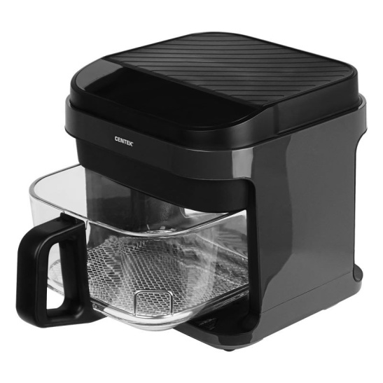 Аэрогриль CENTEK CT-3101, 5,5 л, 1350 Вт, сенсорное управление, решетка, прокладка, карбон. тэн