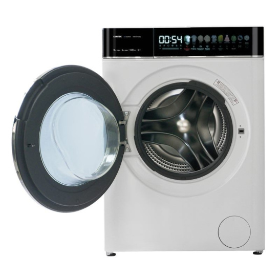 Стиральная машина Centek CT-1975 (10/6 кг, 1400 оборотов, с функцией сушки, пара, 52 см, прямой привод, цветной сенсор, A+++) белый