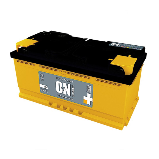 Аккумулятор 6СТ-100 R+ "ON Standart" зал., обр. поляр. (ОН) (желтый) (АКОМ)