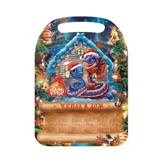 Доска разделочная 21×29 см К-285 деревянная с рисунком НГ2025 "Тепла в дом"