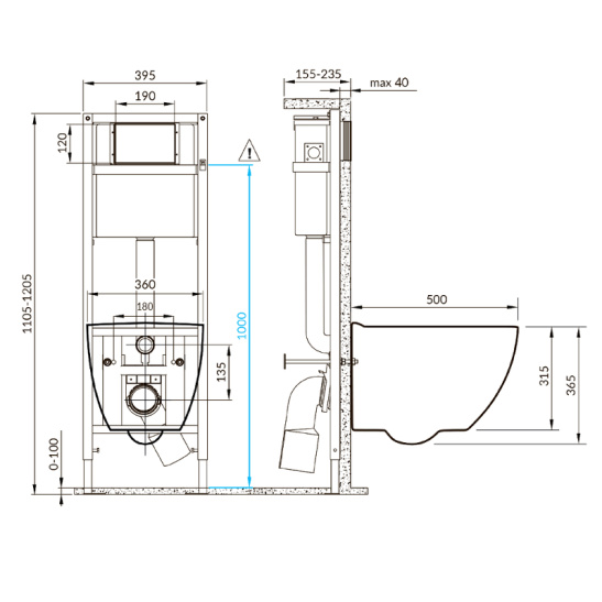 Комплект: BRASCO SMART CO DPL EO slim (подвесной унитаз BRASCO SMART+инсталляция VECTOR+сиденье + кнопка ESTETICA пластик белый) (г.Сызрань)