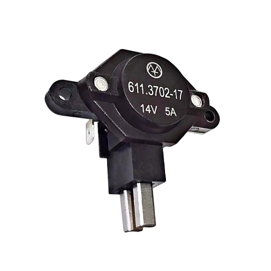 611.3702-17 ЩЕТОЧНЫЙ УЗЕЛ В СБОРЕ С РЕГУЛЯТОРОМ НАПРЯЖЕНИЯ ВАЗ, ГАЗ (генераторы серии 32...3771, 94...3701, LG01214) 14 В. "Энергомаш"