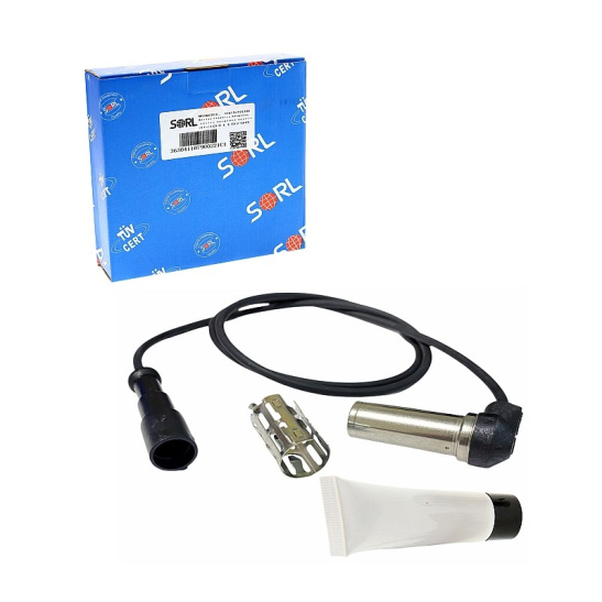 36304110790 Датчик скорости (ABS) ("SORL") угловой, L=1000 мм. (замена 441.032.809.0 WABCO, 10328090 TE PARTS) КАМАЗ 5490 передняя ось, DAF, IVECO, MAN, RENAULT, SAF, SCANIA, Schmitz, VOLVO