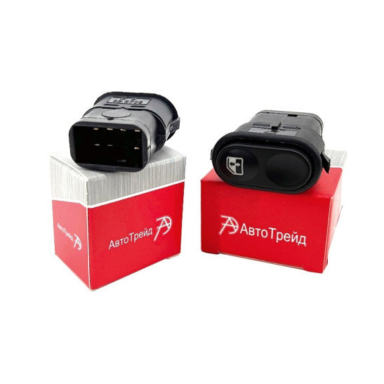 92.3709АТ ПЕРЕКЛЮЧАТЕЛЬ СТЕКЛОПОДЪЕМНИКОВ ВАЗ-2108,2109,21099,2110,2111,2112,2113,2114,2115, ГАЗ, УАЗ (без рамки) "АвтоТрейд"