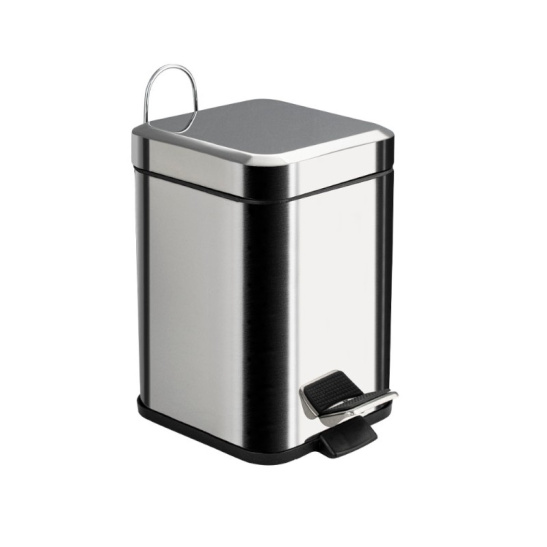 10803  ВЕДРО из нерж.стали с педалью квадратное 3л