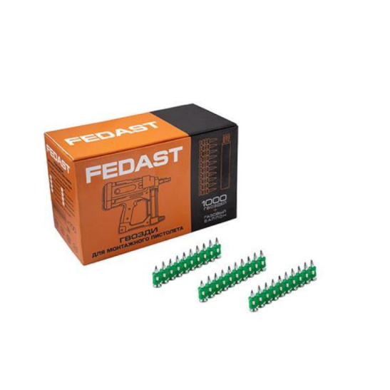 Гвозди 3,0х19мм усиленные для монтажного пистолета (1000 шт/уп) FEDAST  арт.fd3019eg