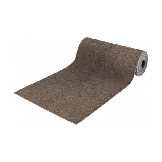 Коврик-дорожка влаговпитывающий SHAHINTEX ПРАКТИК "Соты" антискользящий 100х1500 мокко 02