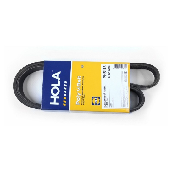 РЕМЕНЬ ГЕНЕРАТОРА ВАЗ-2190(Гранта) ПОД КОНДИЦИОНЕР (6PK1020) (HOLA) (PH5113)