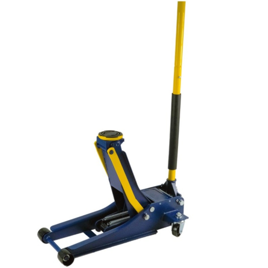 Домкрат подкатной (3,0 тн., 75-505 мм.) для СТО, шиномонтажный, НИЗКОПРОФИЛЬНЫЙ, ДВУХПОРШНЕВОЙ, профессиональный (75047) ("Сервис КЛЮЧ") гидравлический, низкий подхват